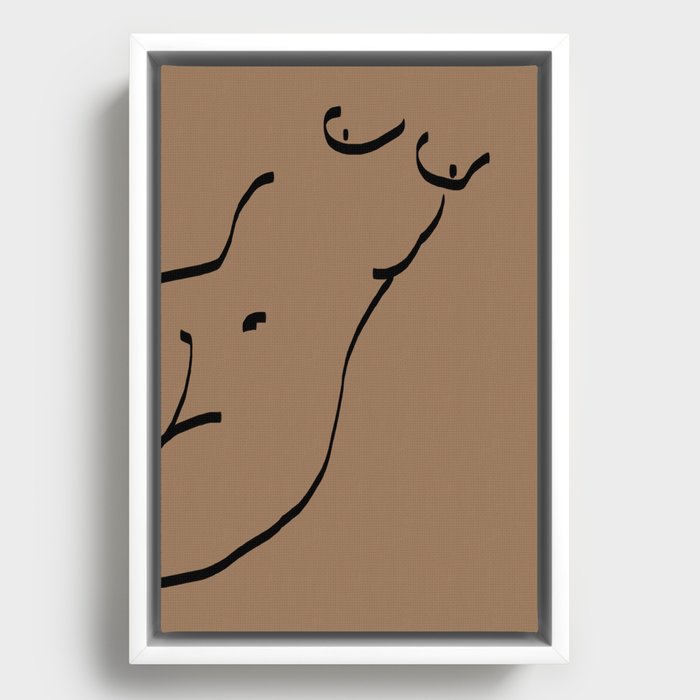 Nude Sketch Framed Canvas