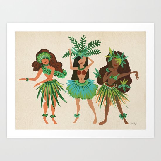 Luau Girls Art Print