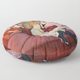 Toulouse-Lautrec - At the Salon, rue des Moulins Floor Pillow