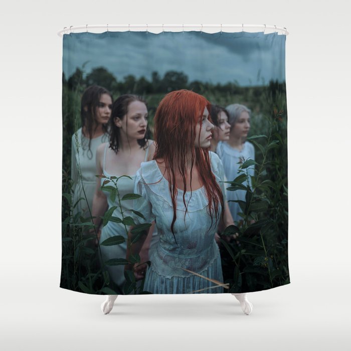 Lost horizon; the stories and visions of girls and women female friends portrait fantasy color photograph / photography Shower Curtain