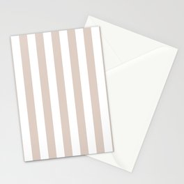 Vintage Vertical Stripes Beige Print Preppy Modern Lines Stationery Card