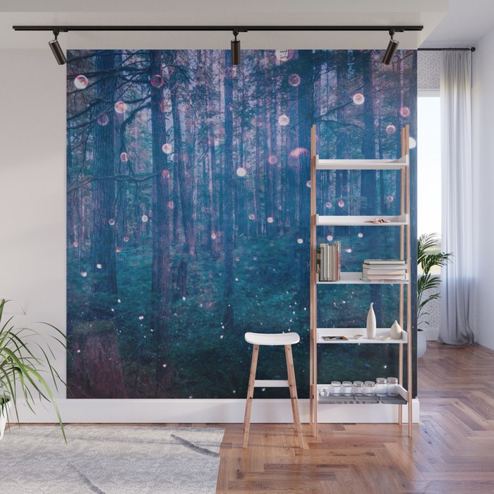 Fairy Lights Wall Mural By Cascadia Society6