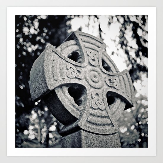 Artistic Celtic cross Art Print
