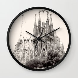 Sagrada Familia in Barcelona Wall Clock