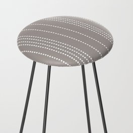 Ethnic Spotted Stripes in Stone Gray Counter Stool