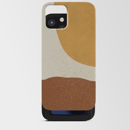 Minimalist Painting - Gold Brown iPhone Card Case