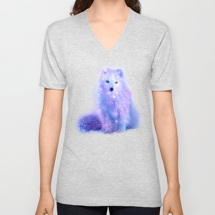 Arctic iceland fox V Neck T Shirt
