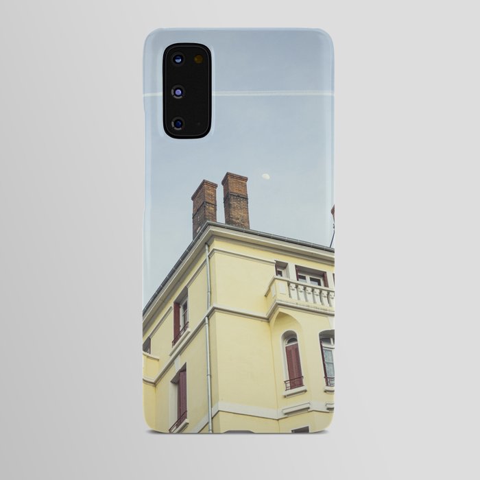 The plane, the moon, the top of the building | Urban details in Lyon, France Android Case
