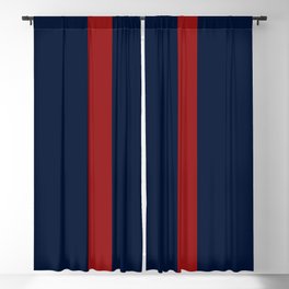 Navy Red Blackout Curtain