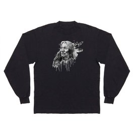 Native American Portrait Black and White Long Sleeve T-shirt