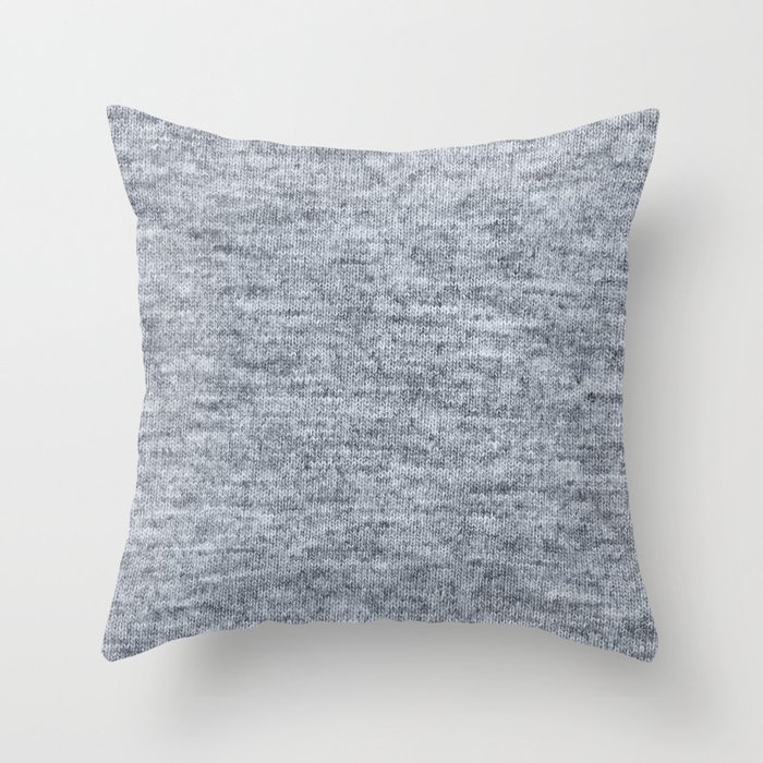 Silver Knitting Modern Collection Throw Pillow
