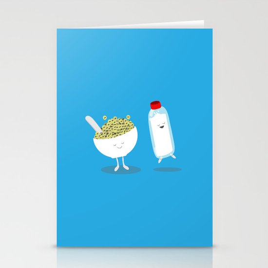Cereal & Milk Stationery Cards