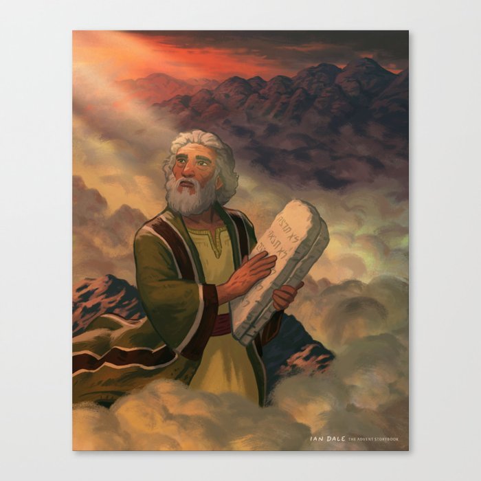 Moses and the Ten Commandments Canvas Print