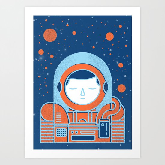 Orange Space Art Print