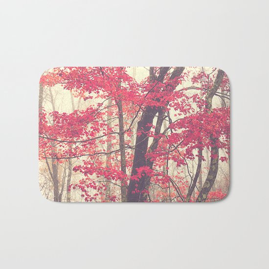 Autumn Red Bath Mat
