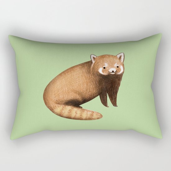 Red Panda Rectangular Pillow