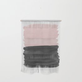 Blush Black Abstract Minimalism #1 #minimal #ink #decor #art #society6 Wall Hanging