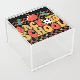 Back to school ruler retro vintage art Acrylic Box