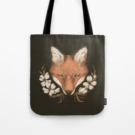 The Fox and Dogwoods Tote Bag