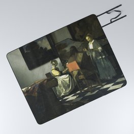 Stolen Art - The Concert by Johannes Vermeer Picnic Blanket