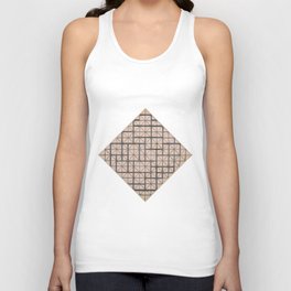 Piet Mondrian (Dutch,1872-1944) - COMPOSITION WITH GRID 4: Lozenge Composition in Black and Gray - Date: 1919 - Style: De Stijl (Neoplasticism), Abstract, Geometric Abstraction - Oil on canvas - Digitally Enhanced Version (2000dpi) - Unisex Tank Top