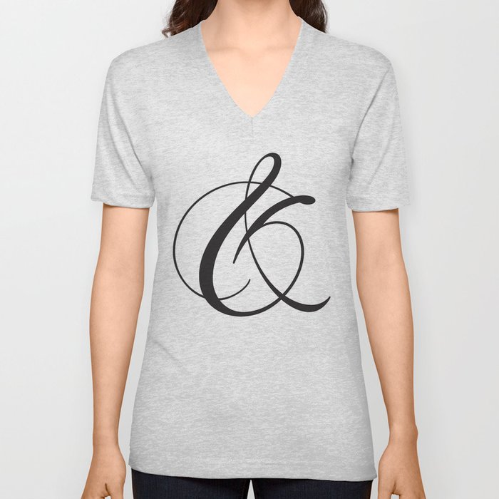 Ampersand 1 V Neck T Shirt