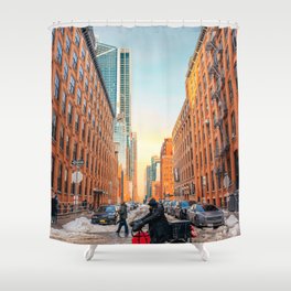 New York City Street Collage Shower Curtain