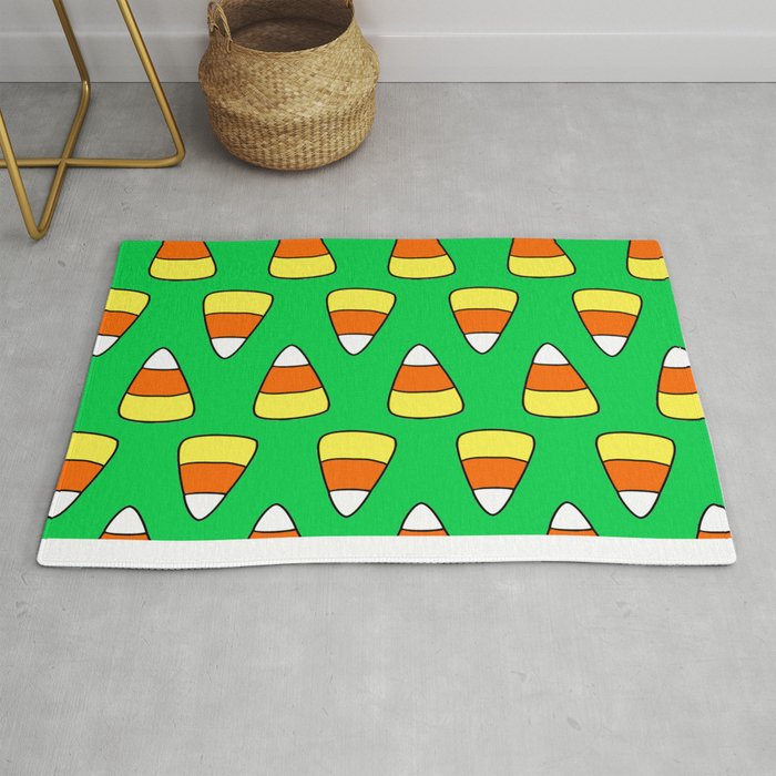 Green Candy Corn Rug