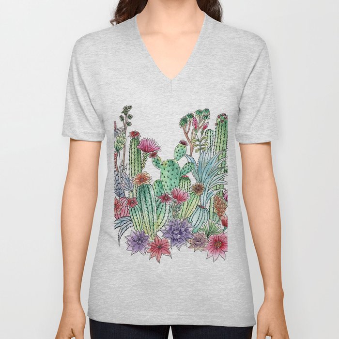 Cactus garden V Neck T Shirt