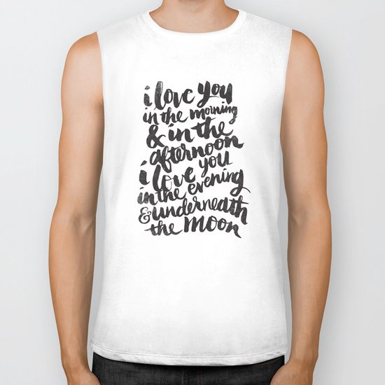 I love you in the morning Biker Tank