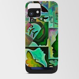 Inner Encryption series. Background of abstract organic forms, art textures and colors on subject of hidden meanings, sacred life, drama, poetry, mysticism and art. iPhone Card Case