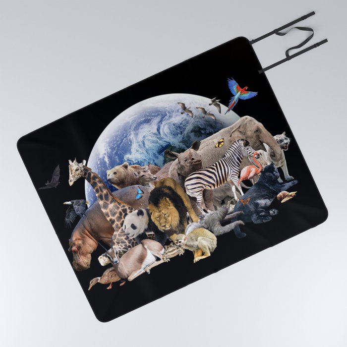 Earth Animal Animals Group Scene Picnic Blanket