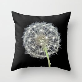 Dandelion flower Throw Pillow