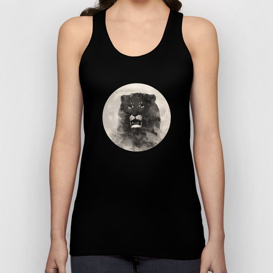 Lion in the Moon Unisex Tank Top