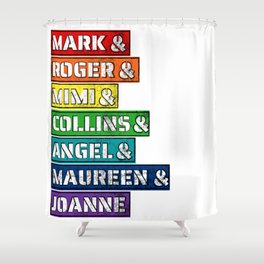 Rent Musical Character Names Shower Curtain