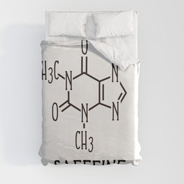 Caffeine Molecular Structure Chemistry Duvet Cover