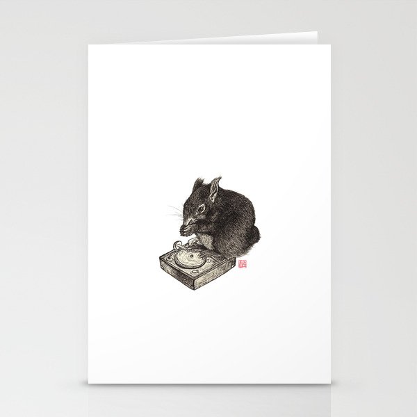 DJ Squirrel Stationery Cards