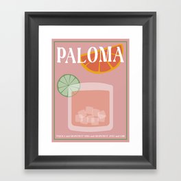 Paloma Cocktail Framed Art Print