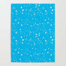 Turquoise Terrazzo Seamless Pattern Poster