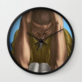 The literary reader; books and book lovers color portrait painting by Abraham Joel Tobias Wall Clock | Book, Fitzgerald, Teaching, Hemmingway, Jamesjoyce, Poets, Thegreatgatsby, Painting, Reading, Books 