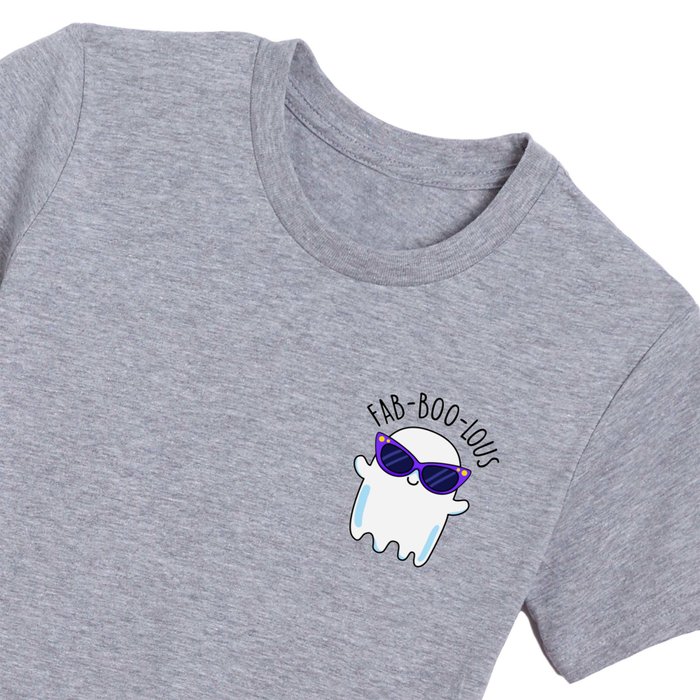 Fab-boo-lous Cute Halloween Ghost Pun Kids T Shirt by punnybone | Society6