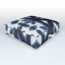 Blue Pima Shibori Outdoor Floor Cushion