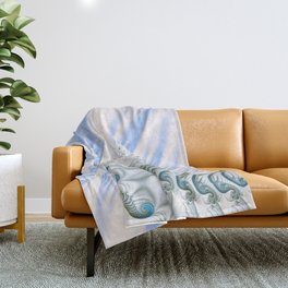 Winter Snowy Spiral  Throw Blanket