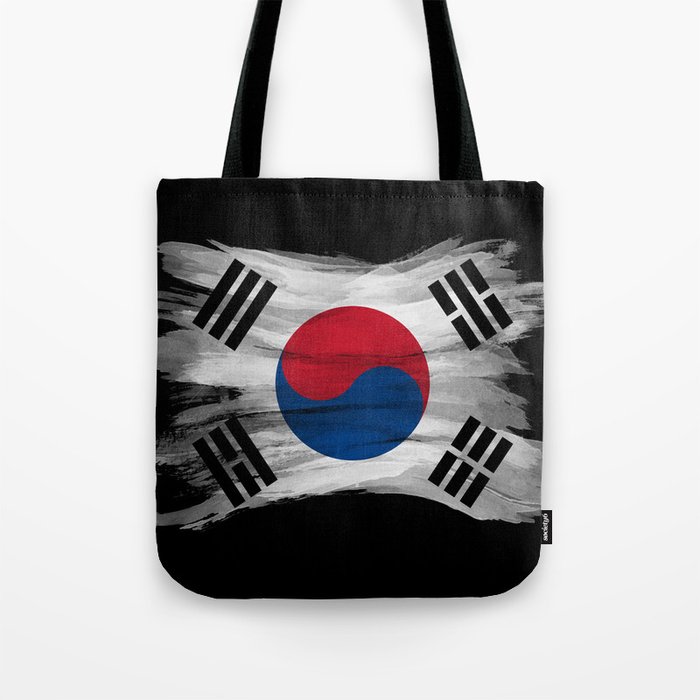 South Korea flag brush stroke, national flag Tote Bag