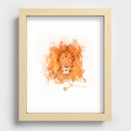 Splatter Lion Recessed Framed Print