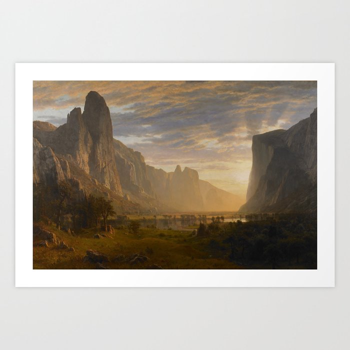 Looking Down Yosemite Valley, California Albert Bierstadt Art Print