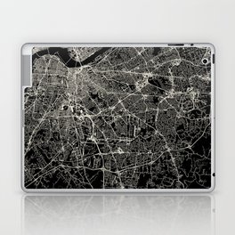 Louisville, USA - Black and White City Map Laptop Skin