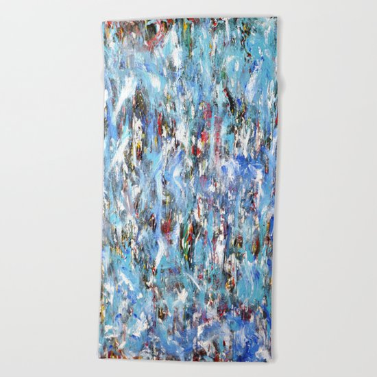 GOOD MORNING BLUE Beach Towel