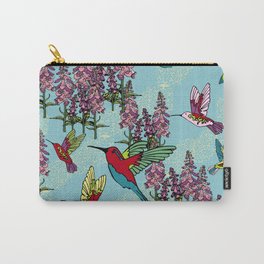 Hummingbirds in the Foxglove Carry-All Pouch