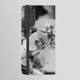 Orchid Growing Near A Buddhist Temple Black And White Android Wallet Case